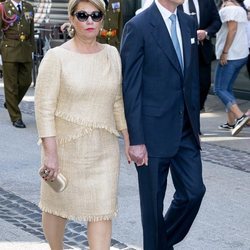 Enrique y María Teresa de Luxemburgo en la procesión de la Octava Católica