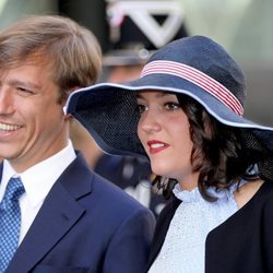 Luis y Alejandra de Luxemburgo en la procesión de la Octava Católica