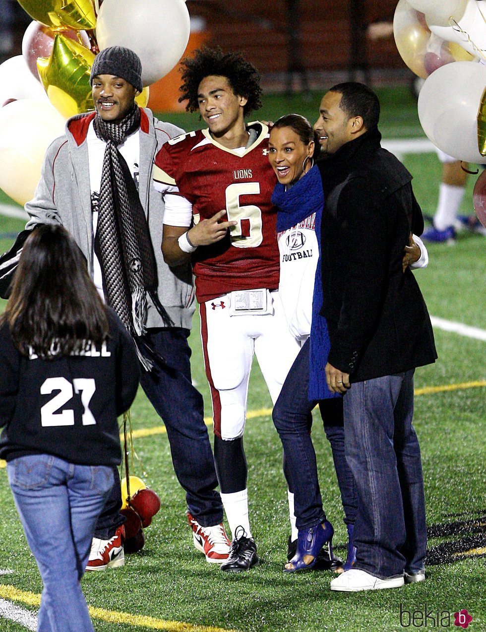 Will Smith y su ex mujer, Sheree Fletcher, junto a su hijo Trey Smith