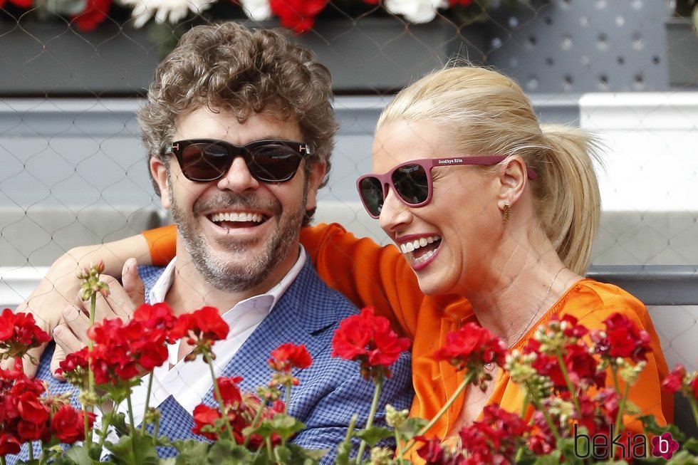 Anne Igartiburu y Pablo Heras-Casado muy sonrientes en el Madrid Open 2018