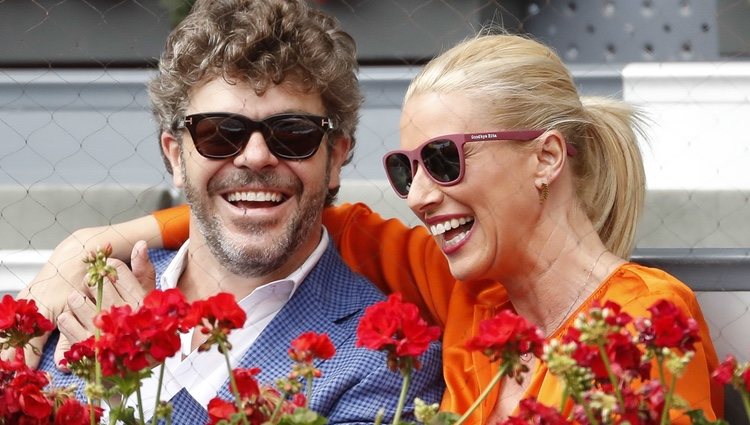 Anne Igartiburu y Pablo Heras-Casado muy sonrientes en el Madrid Open 2018