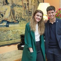 Alfred y Amaia en la embajada de España en Portugal antes de Eurovisión 2018