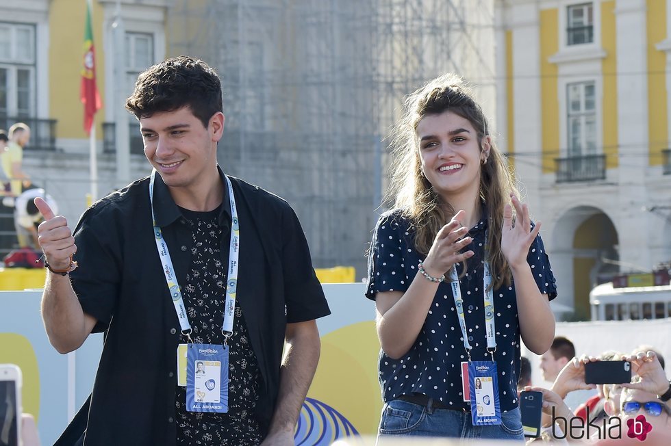 Alfred y Amaia disfrutan de un encuentro con sus fans en Lisboa antes de Eurovisión 2018