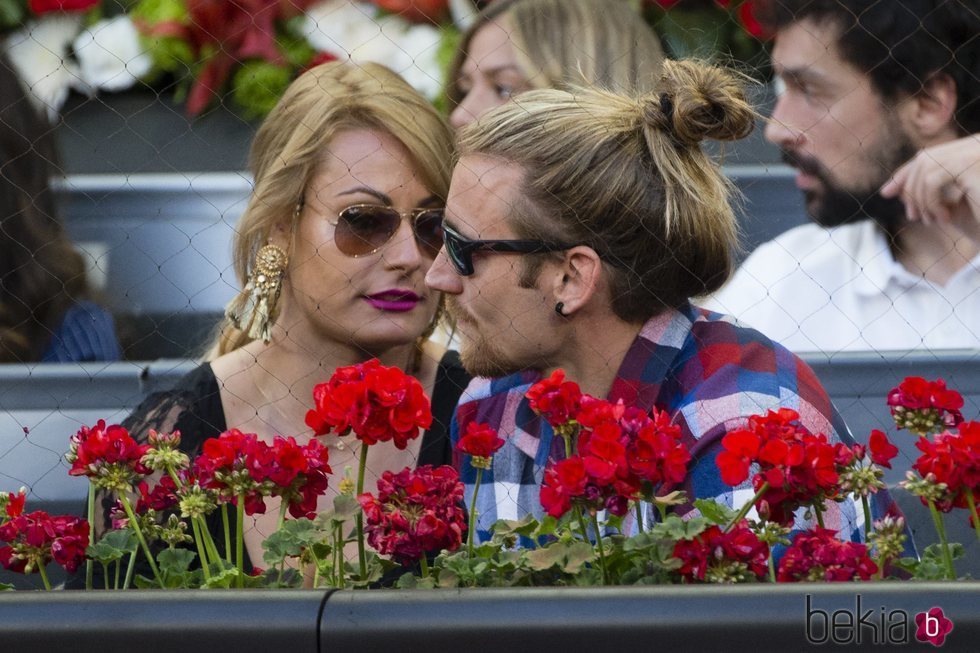 Lydia Valentín y su novio en el Madrid Open 2018