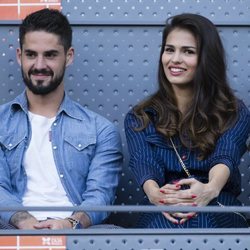 Isco Alarcón y Sara Sálamo viendo uno de los partidos del Madrid Open 2018