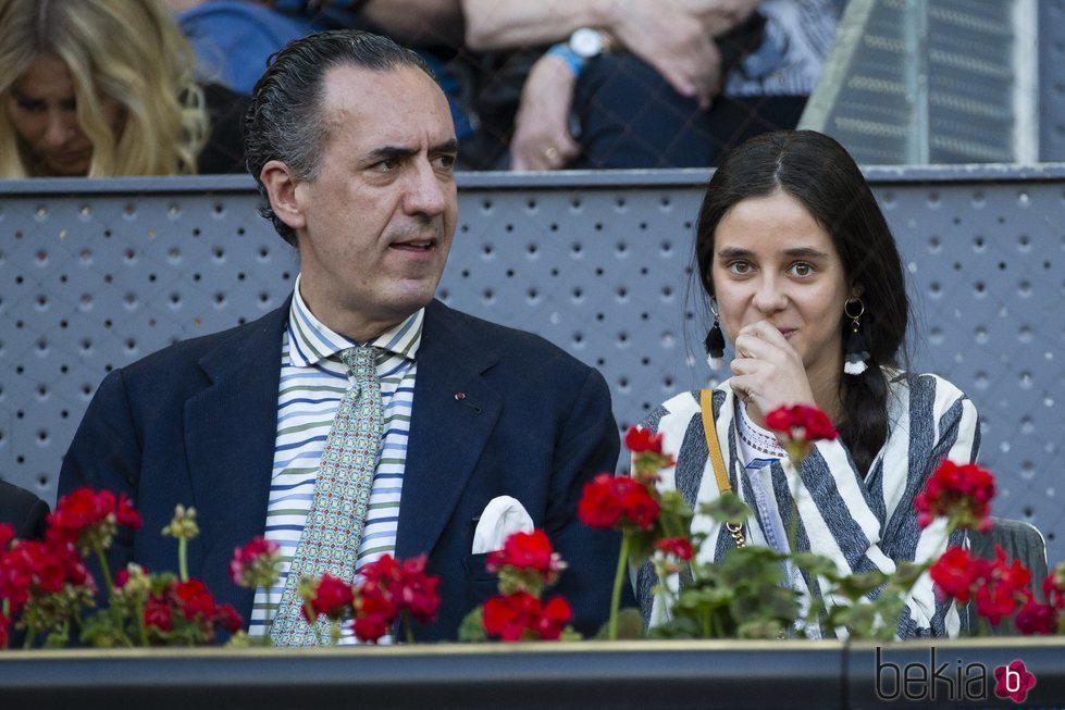 Victoria Federica con su padre Jaime de Marichalar en el Madrid Open 2018