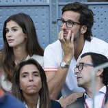 Feliciano López y Sandra Gago viendo un partido del Madrid Open 2018