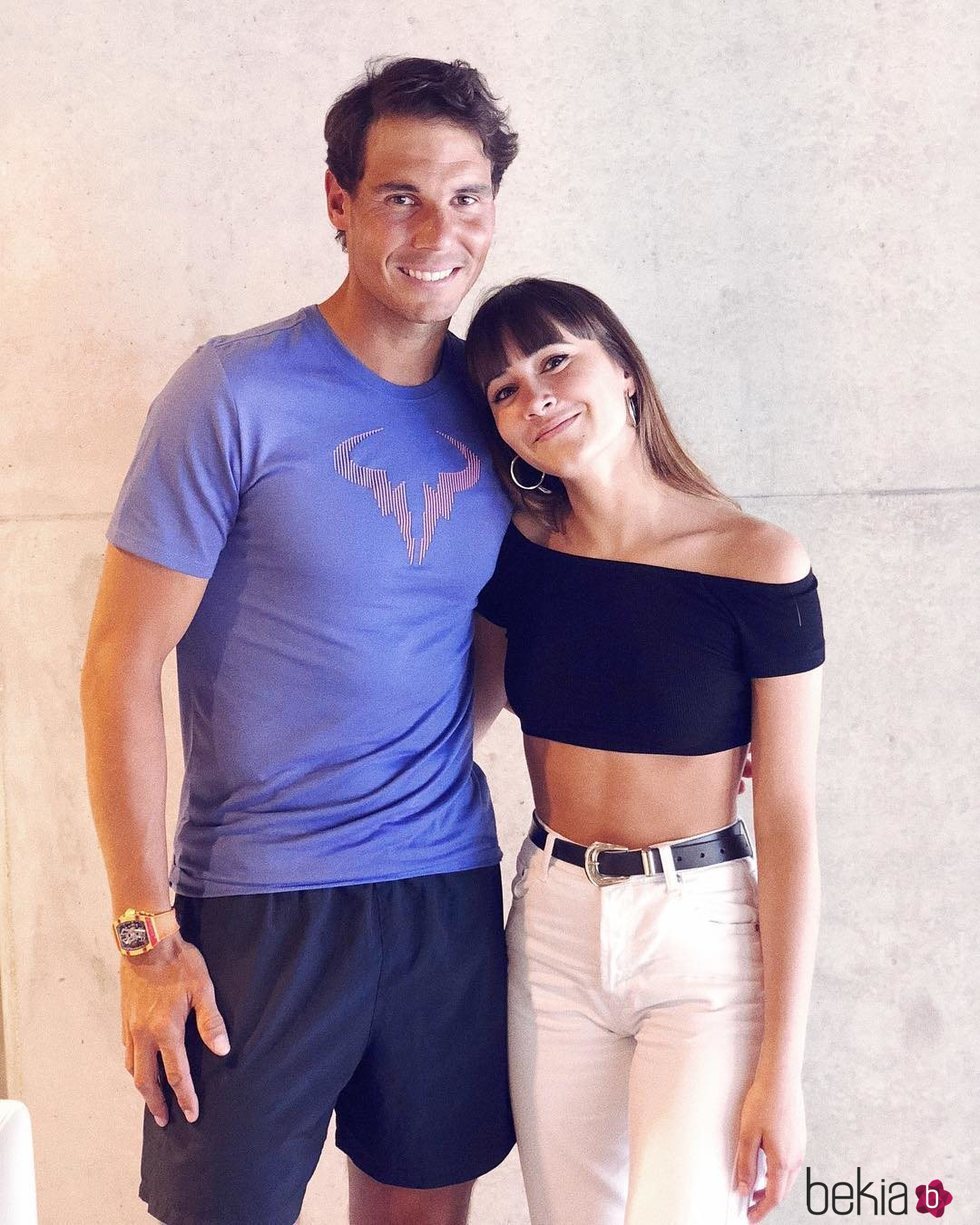 Aitana Ocaña con Rafa Nadal en el Madrid Open 2018