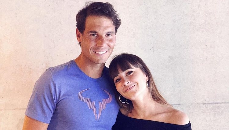 Aitana Ocaña con Rafa Nadal en el Madrid Open 2018