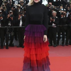 Cate Blanchett en la alfombra roja de la película 'BlacKkKlansman' en el Festival de Cannes de 2018