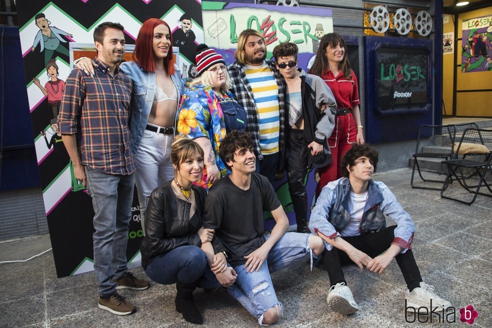 Soy una Pringada, Los Javis, Gisela y el resto del equipo de 'Looser' en la presentación de la serie en Madrid