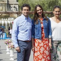 Pepe Rodríguez, Eva González, Samantha Vallejo-Nájera y Jordi Cruz en una e las grabaciones de 'Masterchef Celebrity 3'