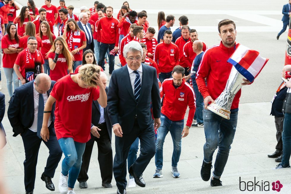 El Atlético de Madrid entrando a la Catedral de la Almudena