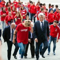 El Atlético de Madrid entrando a la Catedral de la Almudena