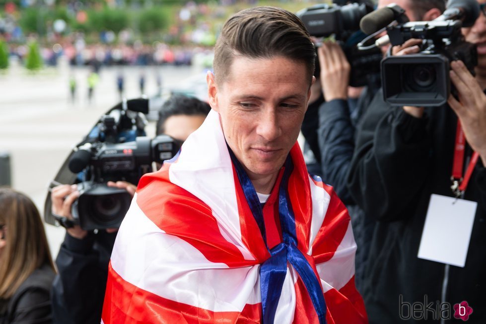 Fernando Torres en la celebración del Atlético de Madrid