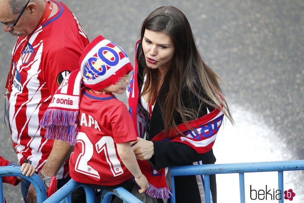 Lina Gameiro en la celebración del Atlético de Madrid