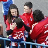 Verónica Sierra en la celebración del Atlético de Madrid en Neptuno