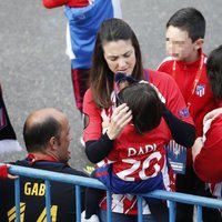 Verónica Sierra en la celebración del Atlético de Madrid en Neptuno