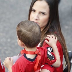 Leticia Rodríguez en la celebración del Atlético de Madrid