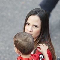 Leticia Rodríguez en la celebración del Atlético de Madrid