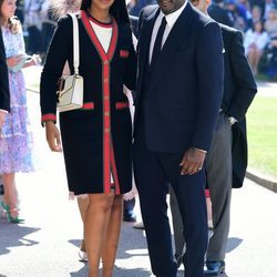 Idris Elba y Sabrina Dhowre en la boda del Príncipe Harry y Meghan Markle