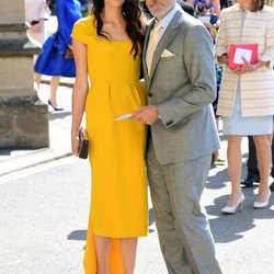 Amal Alamuddin y George Clooney en la boda del Príncipe Harry y Meghan Markle