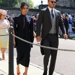 David Beckham y Victoria Beckham en la boda del Príncipe Harry y Meghan Markle