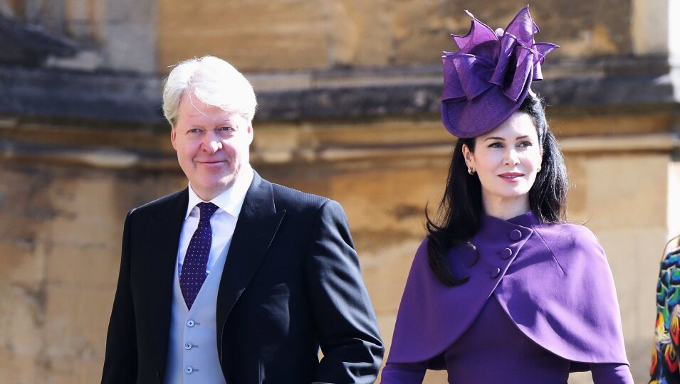 El Conde Spencer y su esposa Karen en la boda del Príncipe Harry y Meghan Markle