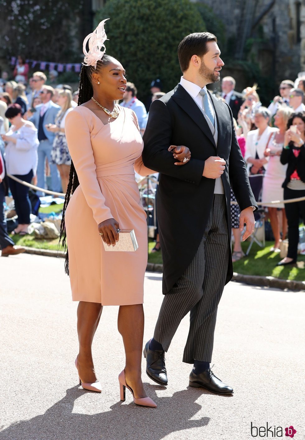 Serena Williams junto a su marido en la boda del Príncipe Harry y Meghan Markle