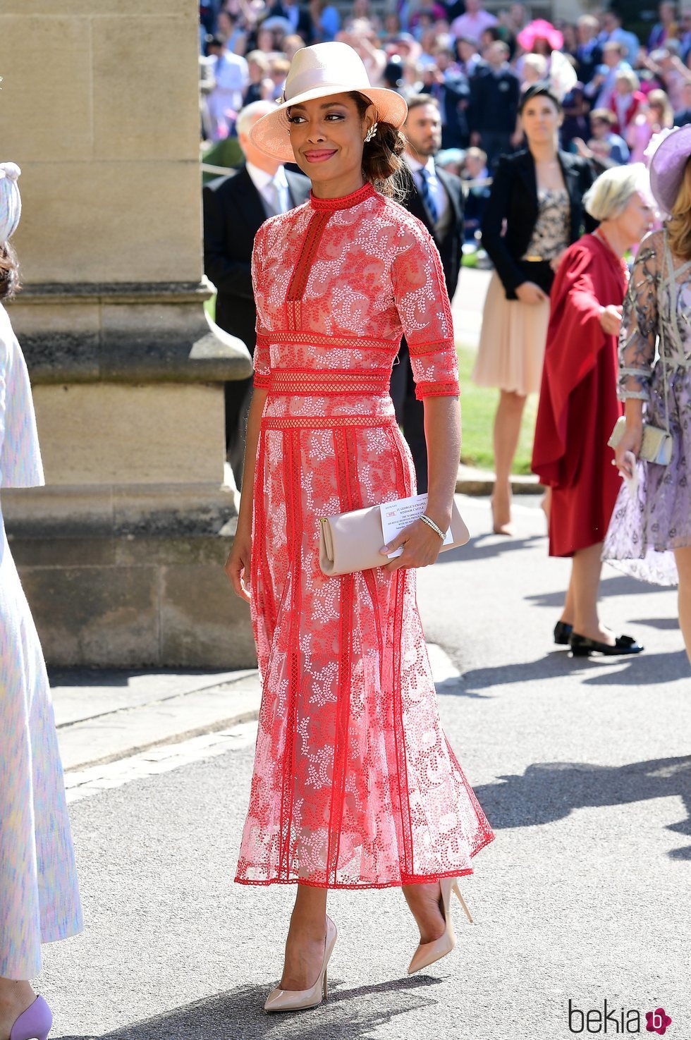 Gina Torres en la boda del Príncipe Harry y Meghan Markle