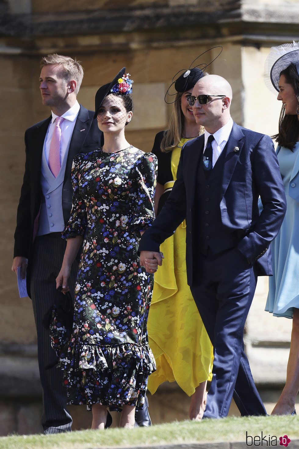 Tom Hardy y Charlotte Riley en la boda del Príncipe Harry y Meghan Markle