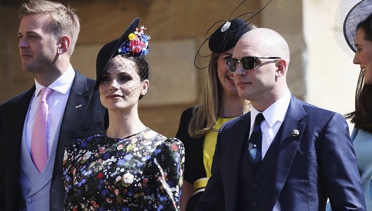 Tom Hardy y Charlotte Riley en la boda del Príncipe Harry y Meghan Markle