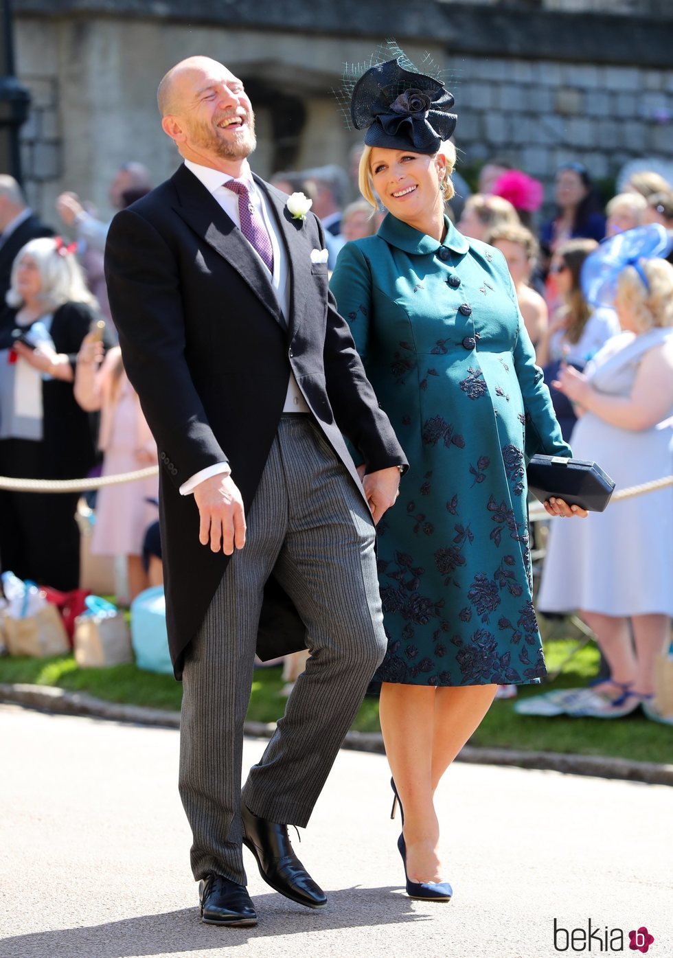 Zara Phillips y Mike Tindall en la boda del Príncipe Harry y Meghan Markle