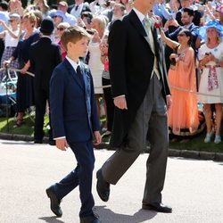 El Príncipe Eduardo y su hijo James Mountbatten-Windsor en la boda del Príncipe Harry y Meghan Markle