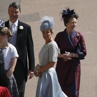 Sofia de Wessex junto a la Princesa Ana en la boda del Príncipe Harry y Meghan Markle