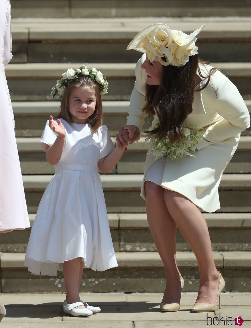 Kate Middleton y la Princesa Carlota en la boda del Príncipe Harry y Meghan Markle