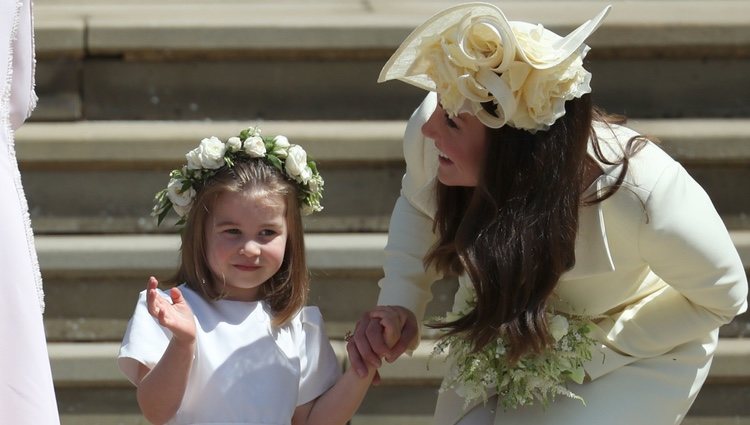 Kate Middleton y la Princesa Carlota en la boda del Príncipe Harry y Meghan Markle