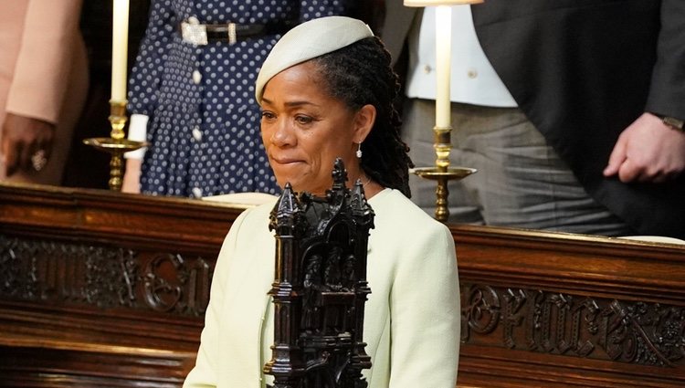 Doria Ragland, muy emocionada en la boda del Príncipe Harry y Meghan Markle