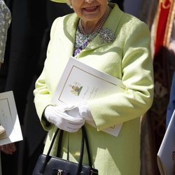 La Reina Isabel II a la salida de la boda del Príncipe Harry y Meghan Markle