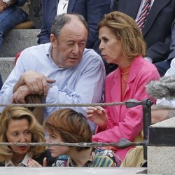 Ágatha Ruiz de la Prada y El Chatarrero en Las Ventas durante la Feria de San Isidro 2018