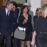 Beltrán Gómez-Acebo y Andrea Pascual en el funeral de Alfonso Moreno de Borbón