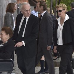 Los Duques de Soria, Alfonso y María Zurita en el funeral de Alfonso Moreno de Borbón