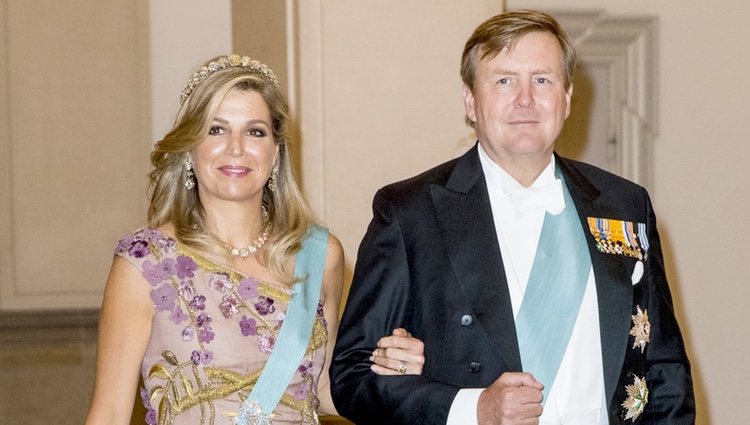 Los Reyes Guillermo y Máxima de Holanda en la cena de gala del 50 cumpleaños de Federico de Dinamarca