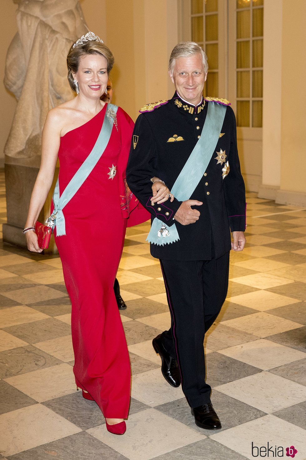 Los Reyes Felipe y Matilde de Bélgica en la cena de gala del 50 cumpleaños de Federico de Dinamarca