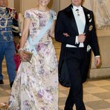 Los Príncipes Victoria y Daniel de Suecia en la cena de gala del 50 cumpleaños de Federico de Dinamarca