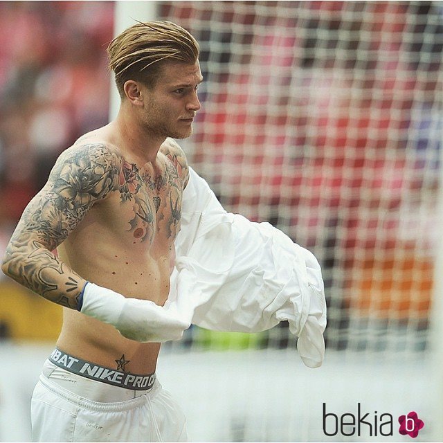 Loris Karius, sin camiseta tras un partido