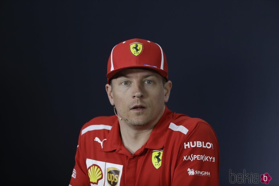 Kimi Raikkonen en el Gran Premio de F1 de Bahrein