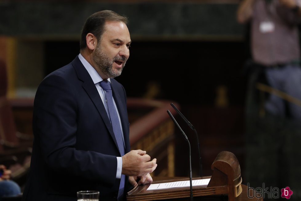 José Luis Ábalos en su intervención durante en debate de la moción de censura