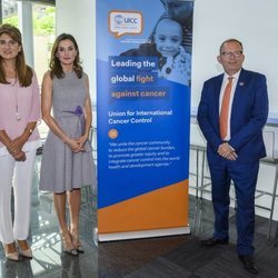 La Reina Letizia con Dina Mired de Jordania en la Union for International Cancer Control