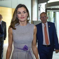 La Reina Letizia visita la sede de la Union for International Cancer Control en Ginebra